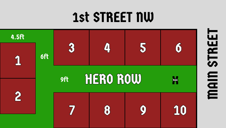 Hero's Row Map